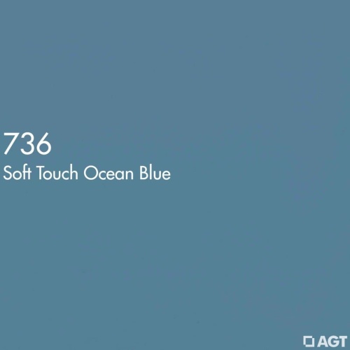 МДФ ламинированная цветная для фасадов Голубой шелк soft touch 736  2800*1220*18 (матовый) AGT 2гр фото 2