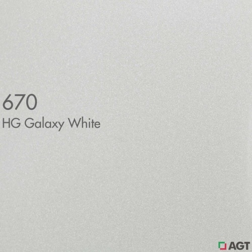 МДФ ламинированная цветная для фасадов  Белый галакси 670  2800*1220*18 (глянец) AGT 4гр фото 2