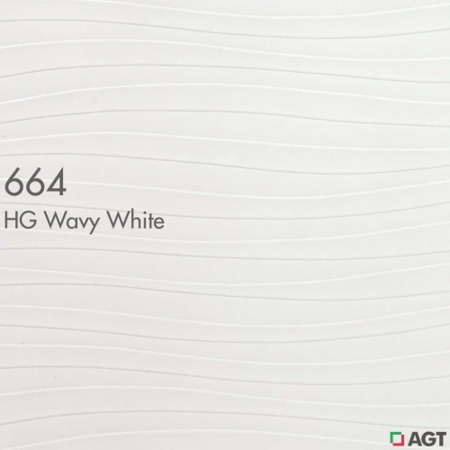 МДФ ламинированная цветная для фасадов  Белая волна 664  2800*1220*18 (глянец) AGT 3гр фото 2
