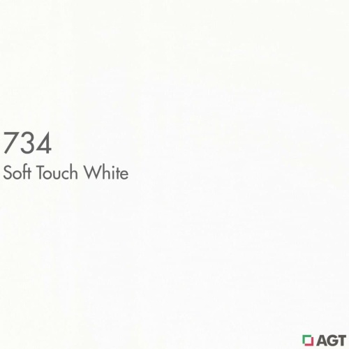 МДФ ламинированная цветная для фасадов  Белый soft touch 734  2800*1220*18 (матовый) AGT 2гр фото 2