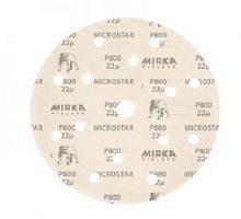 Шлифовальный материал MICROSTAR 150 мм 15 отверстий P1200 MIRKA FM61105093 на плёночной синтетической основе липучка