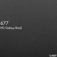 МДФ ламинированная цветная для фасадов  Черный галакси 677  2800*1220*18 (глянец) AGT 4гр
