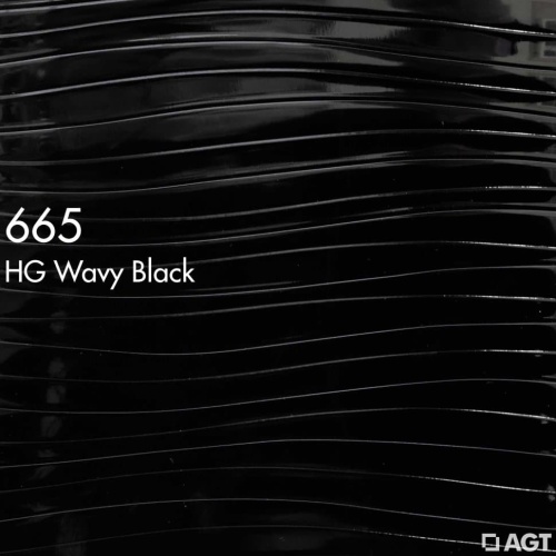 МДФ ламинированная цветная для фасадов Черная волна 665   2800*1220*18 (глянец) AGT 3гр фото 2